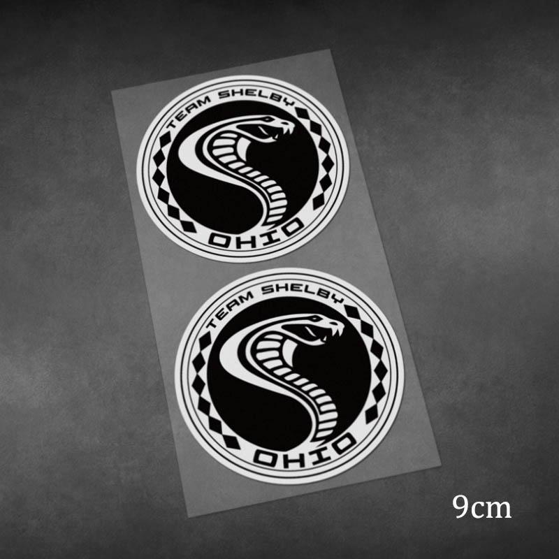 Team Carroll Shelby Racing Decals Cobra Sticker Motorcycle Racing Reflective Stickers for Car Body Glass Laptop Vinyl Material