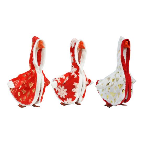 Christmas Porch Goose Outfit for 23-Inch Geese Festive Goose Clothing Breathable Seasonal Goose Apparel for Lawn Decor