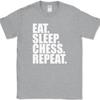Eat Sleep Chess Repeat T-Shirt Funny Player Strategy Humor Gift Text Tee 2