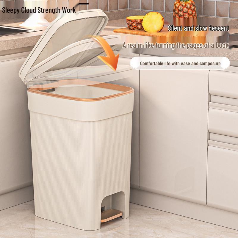 Pedalstyrd soptunna med lock för hemmabruk: Badrum, Kök, Sovrum