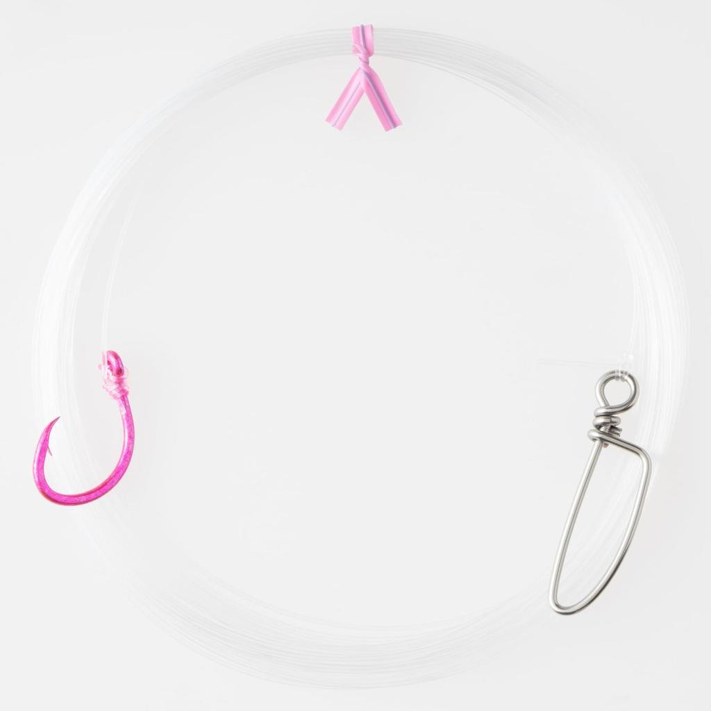 Interhook Tokko Kihada Maguro Kai Fishing Rig Fluorescent Pink Hook G K18 Leader Size 26 8m Fluorocarbon for Yellowfin Bluefin Tuna