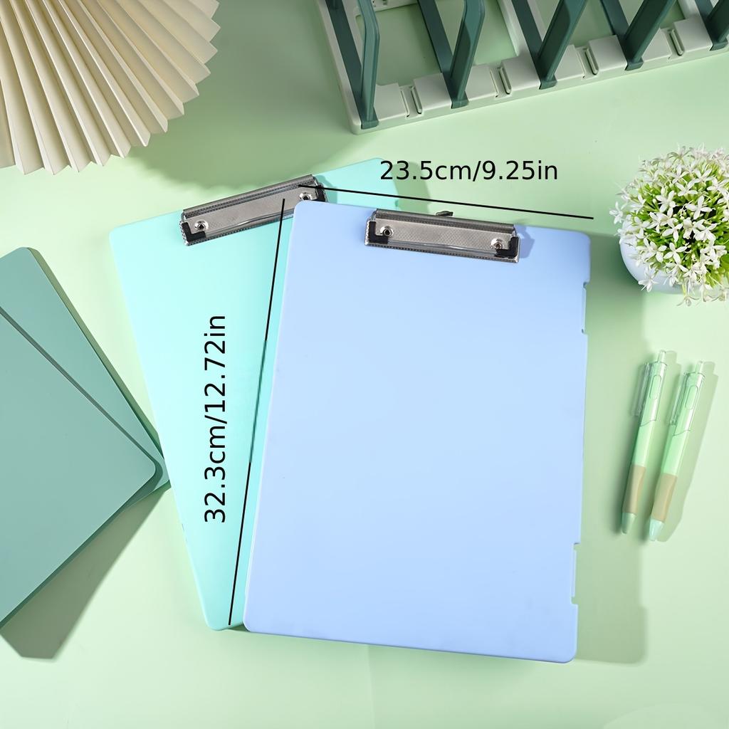 3pcs Durable PP Clipboard Organizer with Writing Pad - Sleek A4 Document Holder, Multi-Color, Ideal for Office & School Supplies