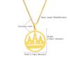 Stylish Neckchains Ethnic Yazdi Lalish Temple Pendant Necklace Unisex  Collarbone Chain Accessory Neck Jewelry Ornament