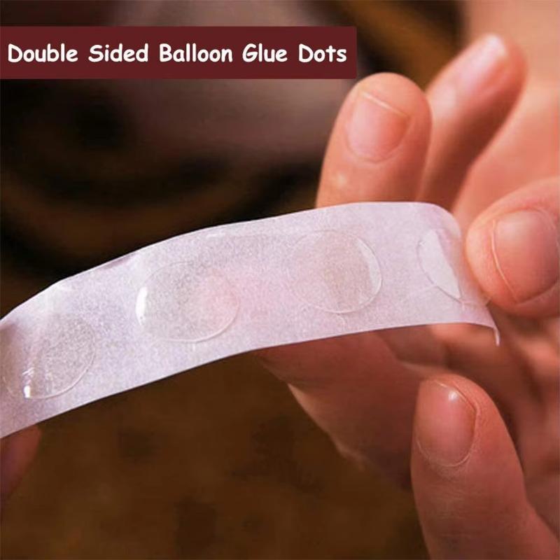 1 Roll 100pcs Double-sided transparent balloon adhesive party scene decoration props can be used for diy wedding birthday party