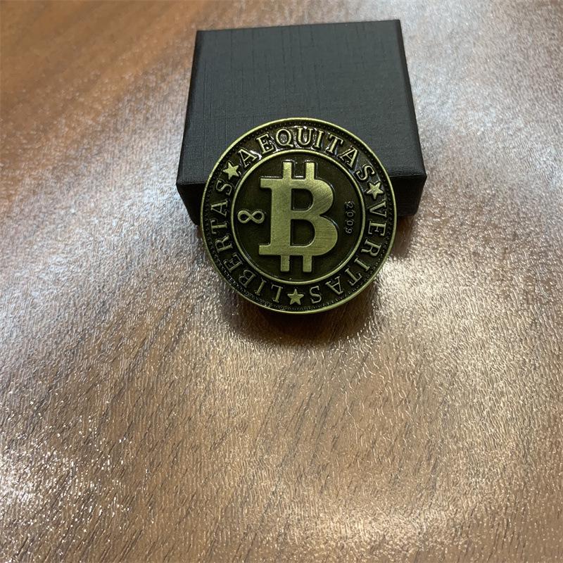 EDC Hand-Push Bitcoin Sound Coin Model: Creative Pop Toy for Stress Relief