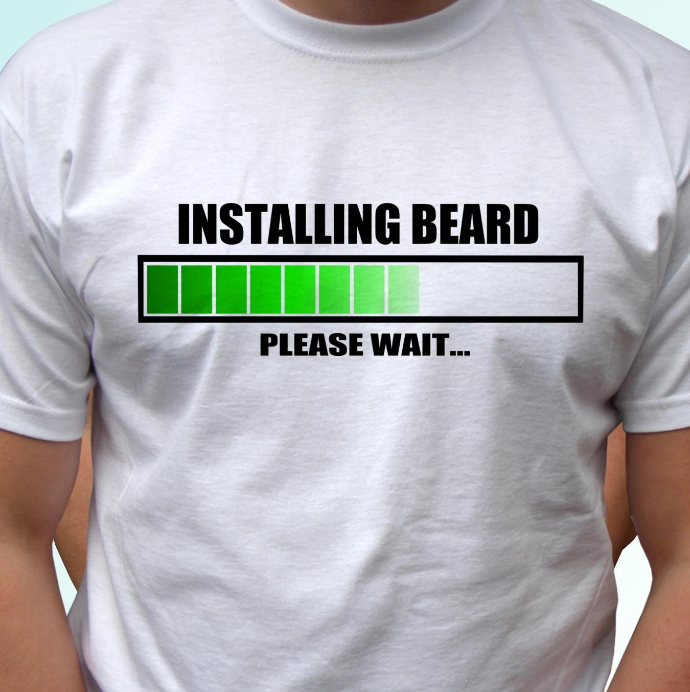 

Installing Beard funny white kids boys T-Shirt present gift joke humor tee xmas top 100