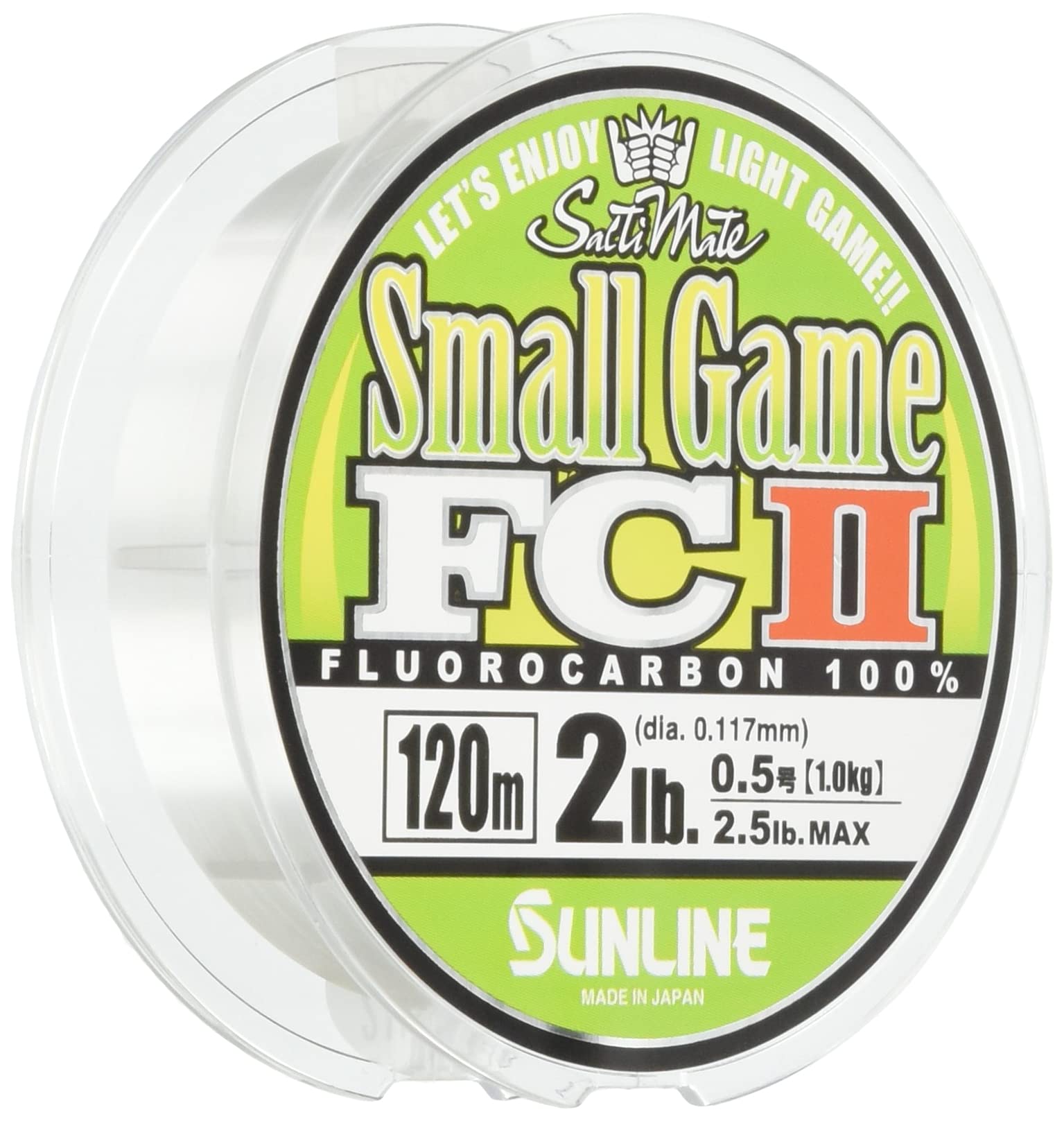 SUNLINE Fluorocarbon Line Saltimate Small Game FC II 120m 2lb Natural Clear 0.5