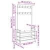 Artisan Oak Coat Stand 95 X 34 X 184 Cm Wood Based Material