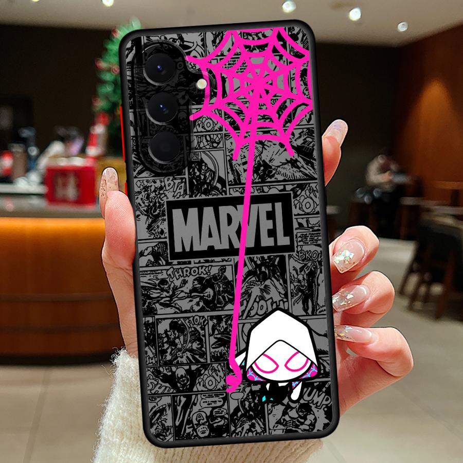 Pouzdro na telefon pro Samsung Galaxy A73 A33 A14 A23 A53 A52S A72 A17 A52 A56 A55 A16 A15 A54 A35 A34 A36 Marvel Roztomilý Spiderman