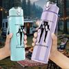 1PC Retro Tall Female Silhouette Minimalist Print 750ml Portable Sports Water Bottle Leakproof Gym Outdoor Travel Drink Cup