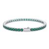 4mm Iced Out Colorful CZ Tennis Bracelet Multi Color 1 Row Cubic Zirconia Brass Spring Clasp Bling Hip Hop Jewelry for Women Men