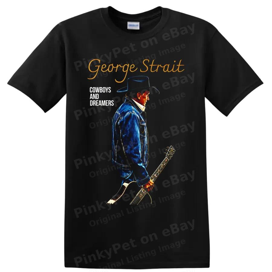 George Strait Country Singer T Shirt Cowboy Guitar Western Music Concert