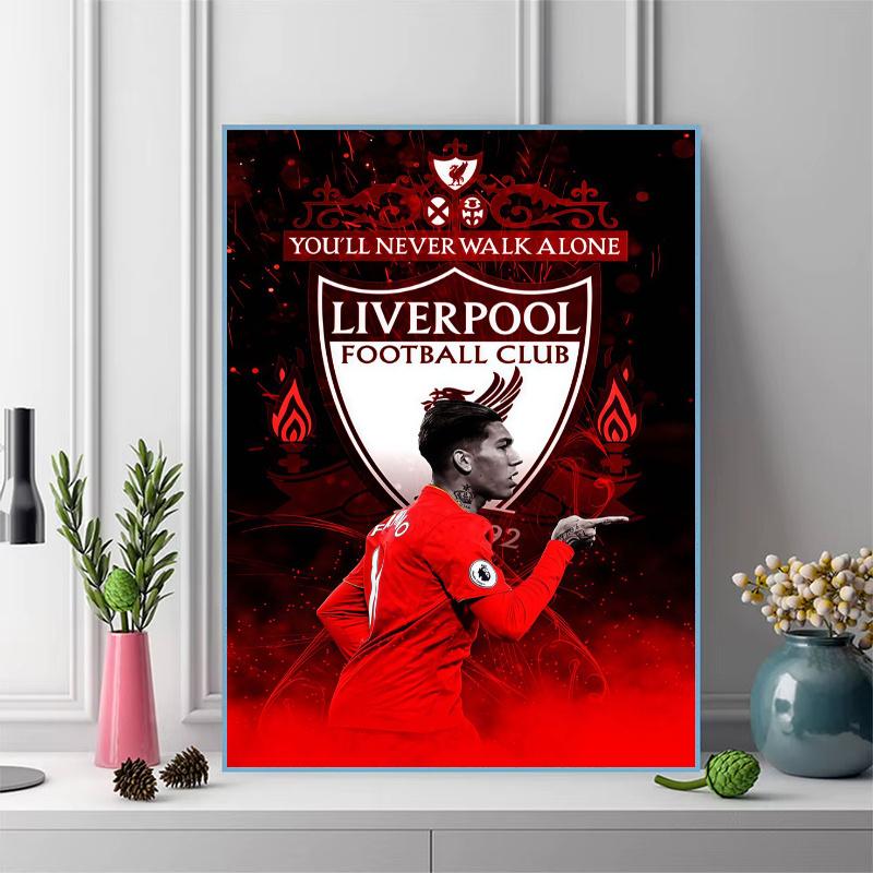 Liverpool FC poster 100% Round Full Drill 5D DIY Diamond Painting Embroidery Cross Stitch Rhinestone Décor