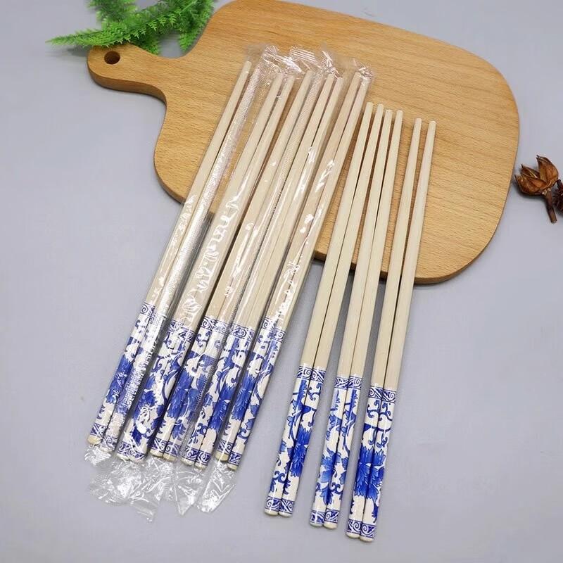 Miaoyunuo Blue and White Porcelain Disposable Premium Chopsticks