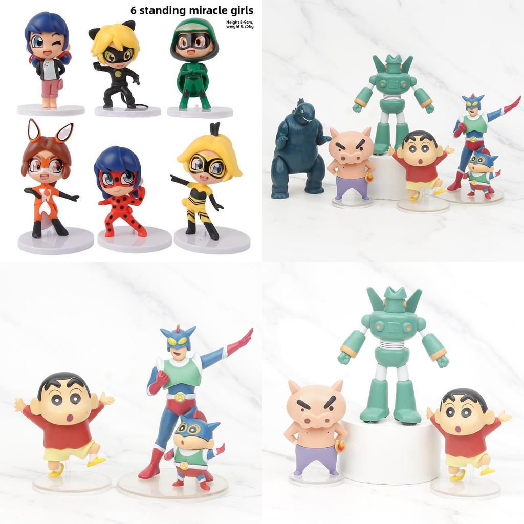 Crayon Shinchan Pvc Action Figures Set With Collectible Cartoon Character Toys For Kids And Adults