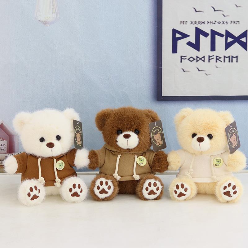 Plush Teddy Bear Wearing T-shirt Doll Sweater Teddy Bear Doll Pattern Sweater Teddy Bear Doll