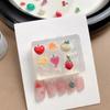3D Fruit Silicone Nail Mold Sweet Flower Petals Diy Design Manicure Template Carving Nail Art Stencil Soft Stamping Mold Tools