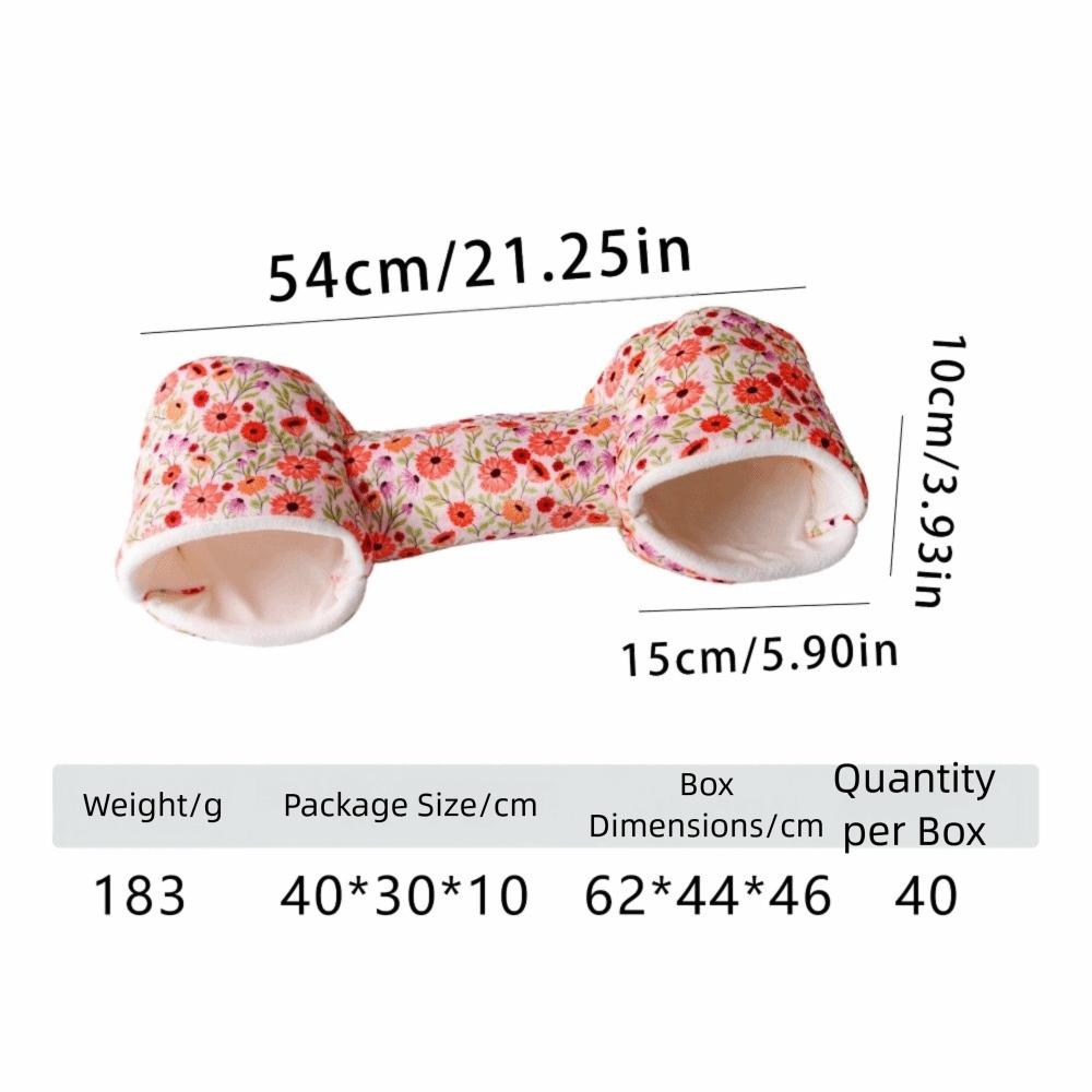 New Warm Cotton Fleece Hamster Tunnel House Chew Proof Soft Hanging Hut Multi-Entry Small Animal Cage Bed Rodents Use