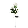 Lámpara Solar de rosa roja para exteriores, luz LED de flores artificiales impermeable para patio, paisaje, decoración de jardín