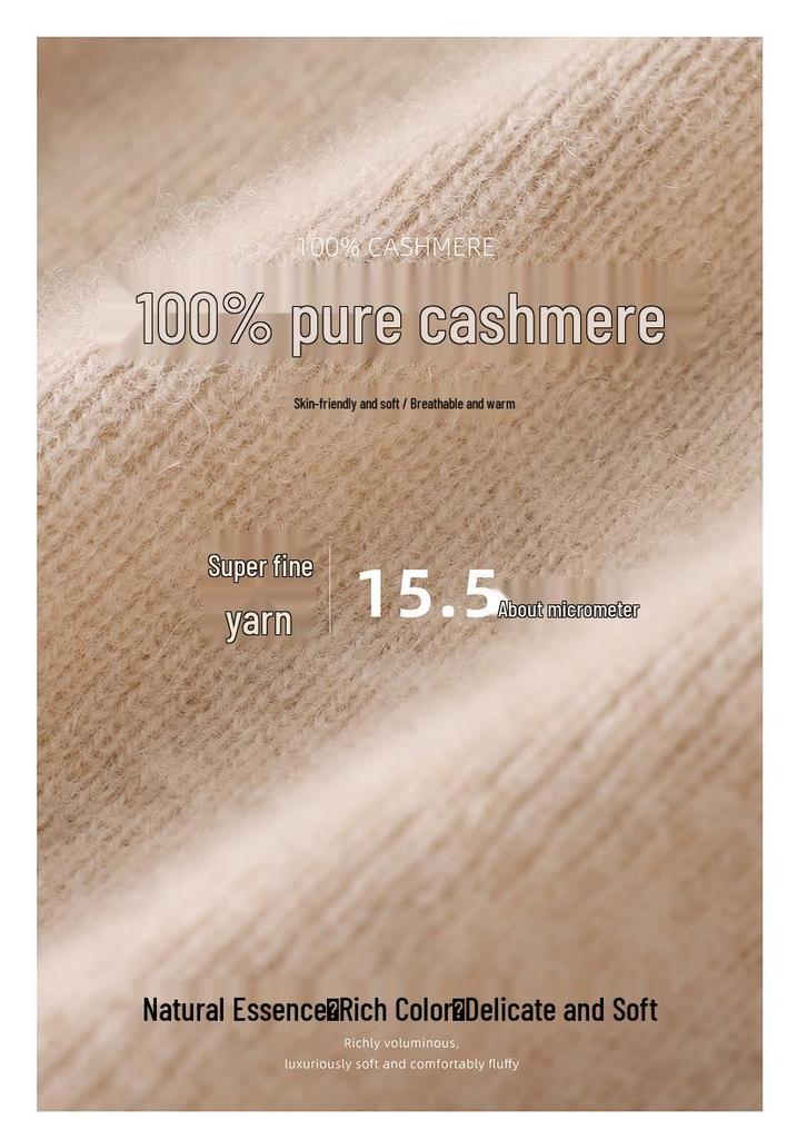 Women's 2026 Seamless High Neck Cashmere Sweater – Slim Fit Winter Base Layer