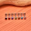 G23 Titanium Circular Needle Ear Lip Studs with Natural Stone Top Labret Tongue Nose Stud Earrings Body Piercing Jewelry