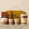 Portable tea set, go out carrying bag, one person drinking alone, travel express cup camping, single person outdoor tea making accompanying pot