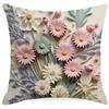 New Retro Floral Pillowcase Creative Oil Painting Engraving Style Print Home Sofa Cushion Pillowcase