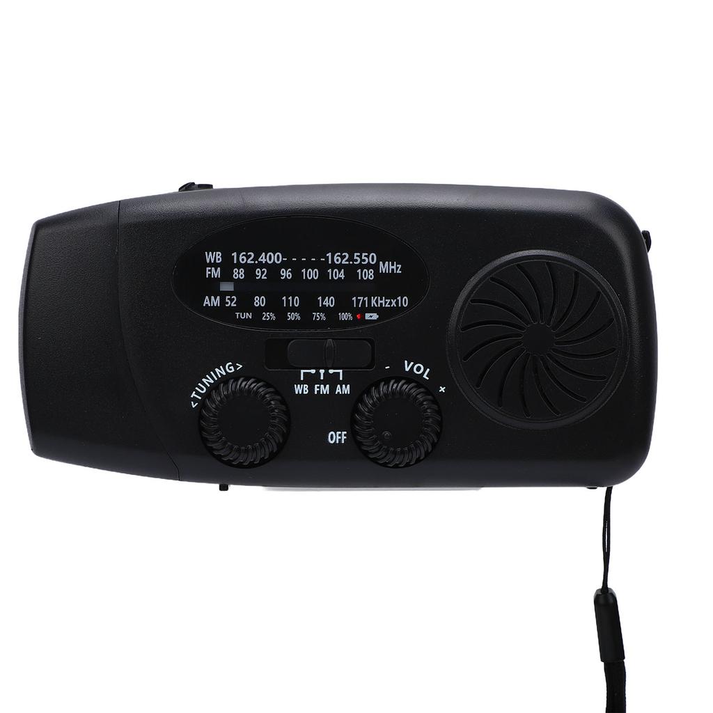 Emergency Hand Crank Radio with LED Flashlight 10000mah Battery Multi Functional USB d Solar Power Portable Wther Radio AM/FM/NOAA WB