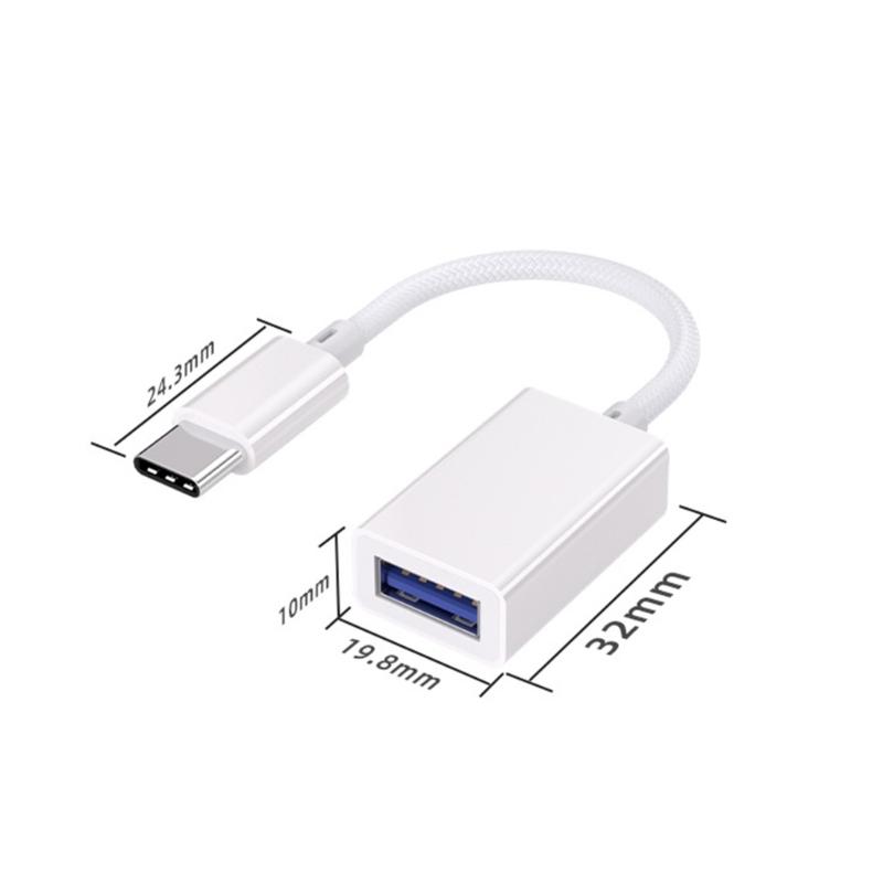Reversible Type C To USB3.0 OTG Adapter Cable for Fast Data Transfer Compatibles Various USB C Devices and Switches