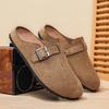 Men's slippers 2026 Men's Suede Sandals Retro Cork Clogs Men Mules Shoes  with Arch Support Unisex Classic Beach Birkenstok