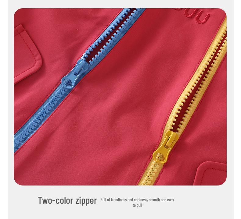 DUUDUU Kinder Doppel-Lagen Winddichte Jacke für Jungen und Mädchen - Koreanischer Stil Herbst/Winter 2025.
