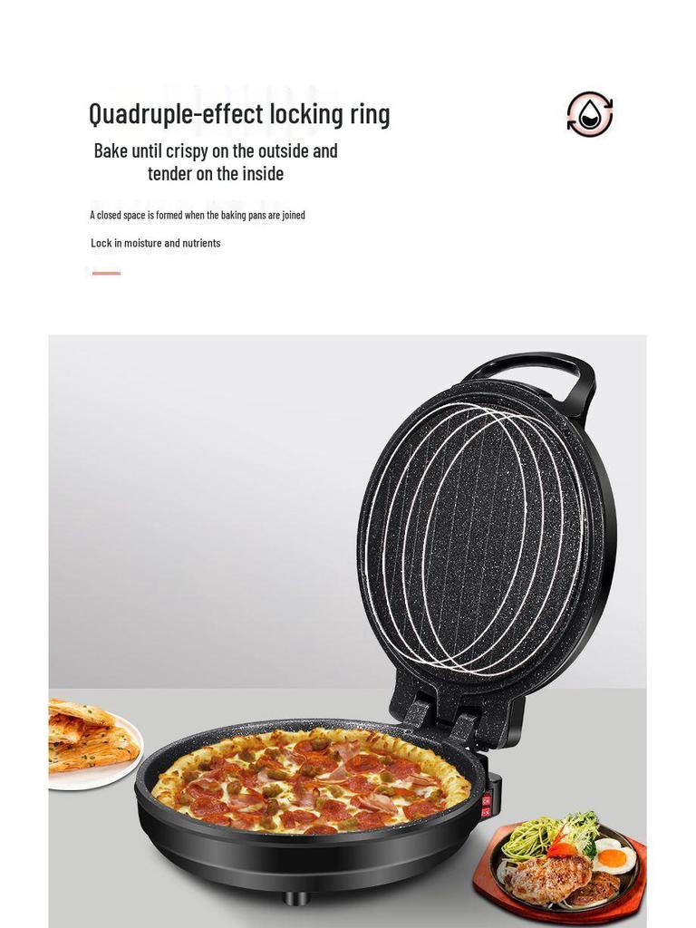 Electric Double-Sided Pancake Maker: Non-Stick, Auto Power-Off, Deepened Design for Frying & Grilling