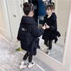 Princess Girl Cotton-Padded Jacket Mid-Length Cotton-Padded Coat Thick Warm Winter Clothing Down Cotton-Padded Coat
