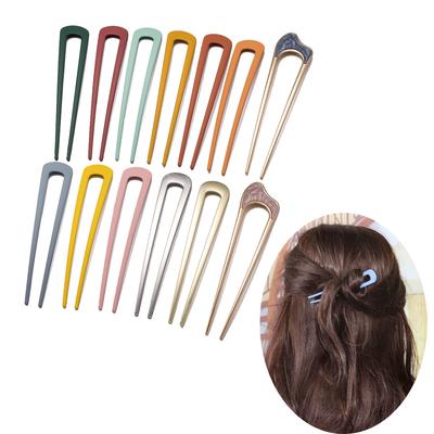 1 Pezzo 10cm Fermaglio a U in Metallo Bastoncini per Capelli per Donne Ragazze Porta Acconciature Semplici Gioielli Accessori Forniture Artigianato