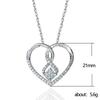 Intertwined Double Heart Cubic Zirconia Pendant Necklace