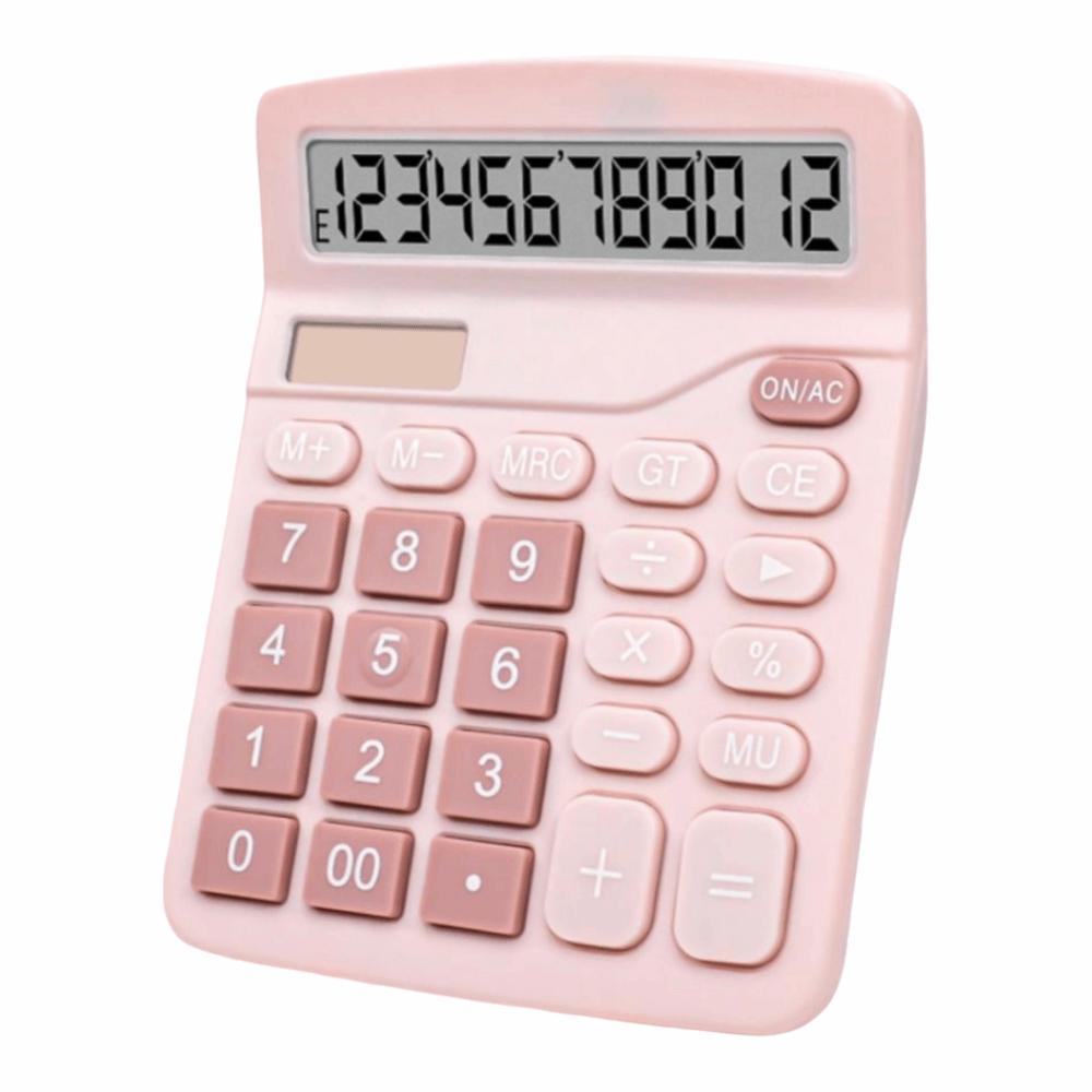 12-Digit Dual Power Calculator Large LCD Display Office Calculator Desktop Calculator  Student Use