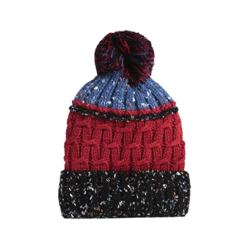 New Waterproof Ski Unisex Winter Warm Knitted Beanie Pom Acrylic Cable Knit Hat