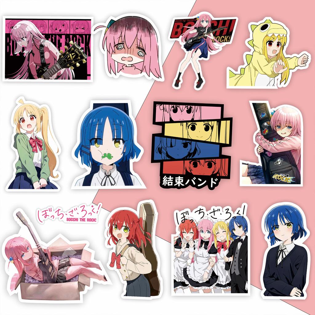 50Pcs Anime BOCCHI THE ROCK! Stickers Toy for Kids Toy DIY Motorcycle Helmet Phone Skateboard Cartoon Decal Sticker Toys