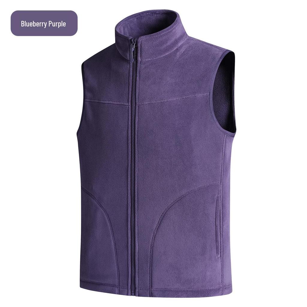Autumn/Winter 2026 Unisex European Size Fleece Vest for Hiking and Fitness - Warm Sleeveless Jacket