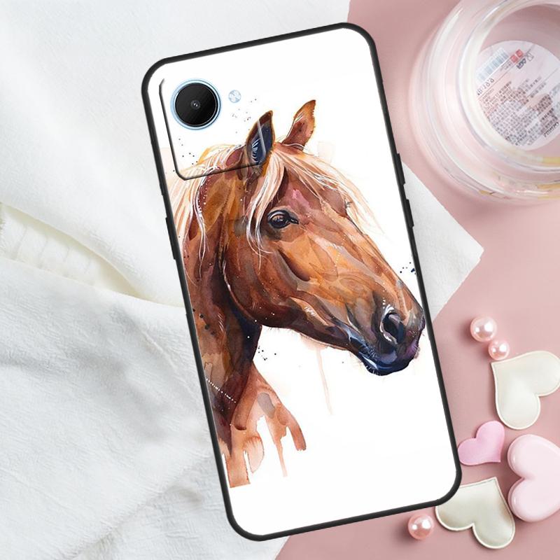 

Чехол с рисунком Лошадь Пони для Realme GT 6T 6 5 GT7 Pro C67 C75 C61 C55 C53 C51 C21Y C25S 10 11 12 13 14 Pro Plus Realme 14 Pro Plus