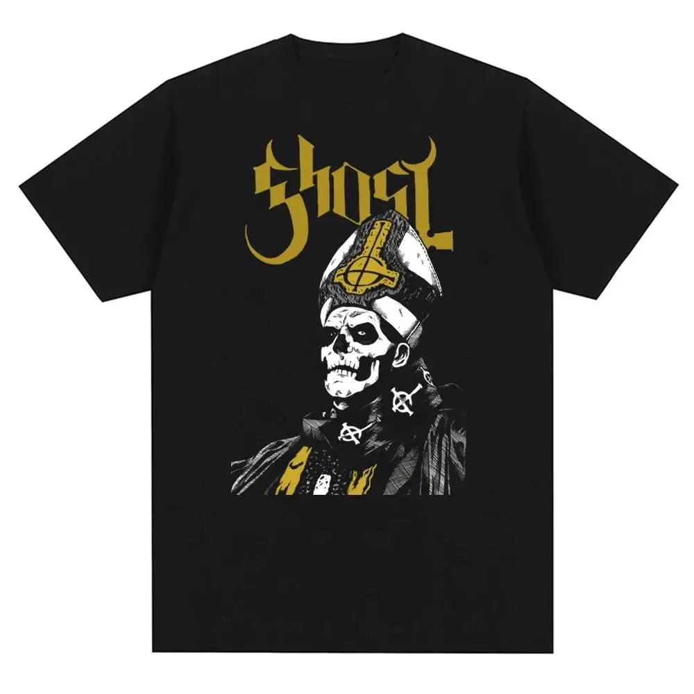 New Ghost Rock Band Graphic Print T Shirt Men Women Fashion Casual Rock Streetwear Short Sleeve Ovsersized TShirt Unisex Loose T