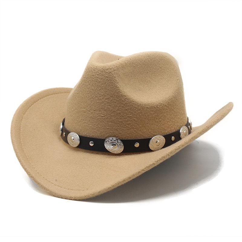 Neuer Stil Wollener Western Cowboy Zylinder für Männer und Frauen Paarhut