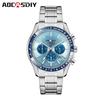 Men's Watches Luxury Round Quartz Wristwatch Waterproof Chronograph Watch for Men Auto Date Clock