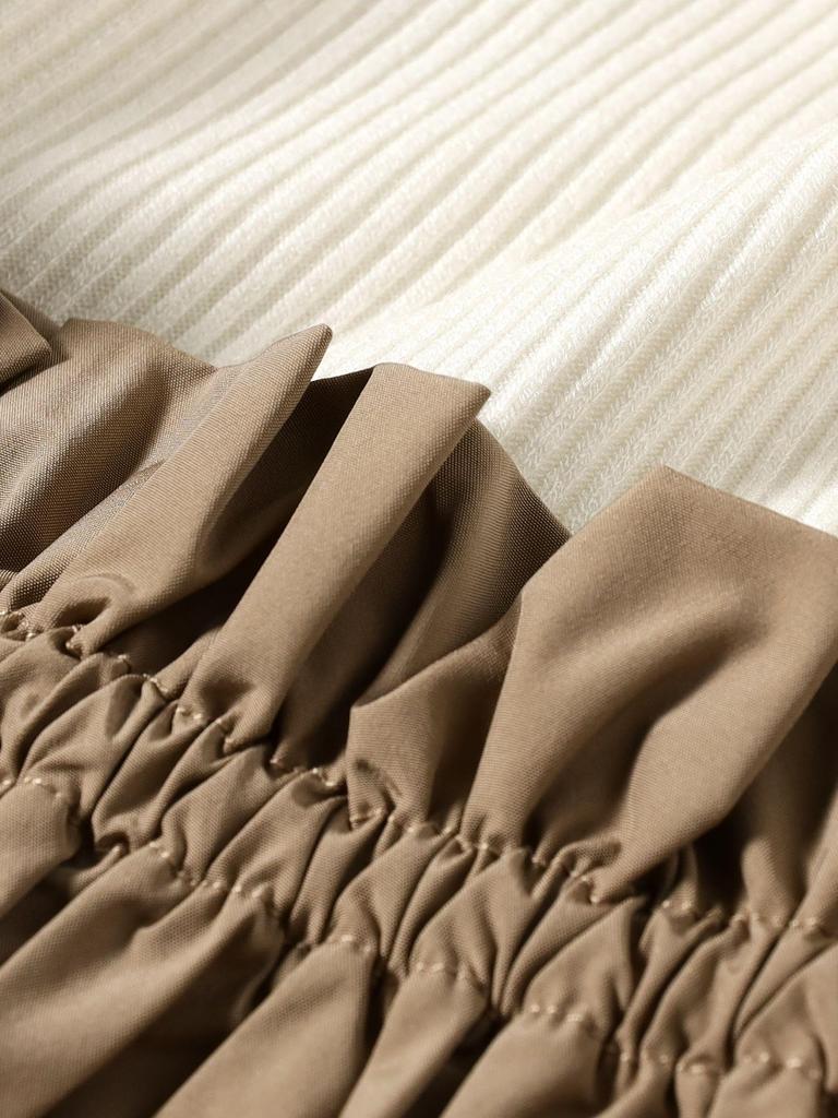 B:MING LIFE STORE by BEAMS Women's Off White/Beige Cut Combination Dress (Sizes S-M)