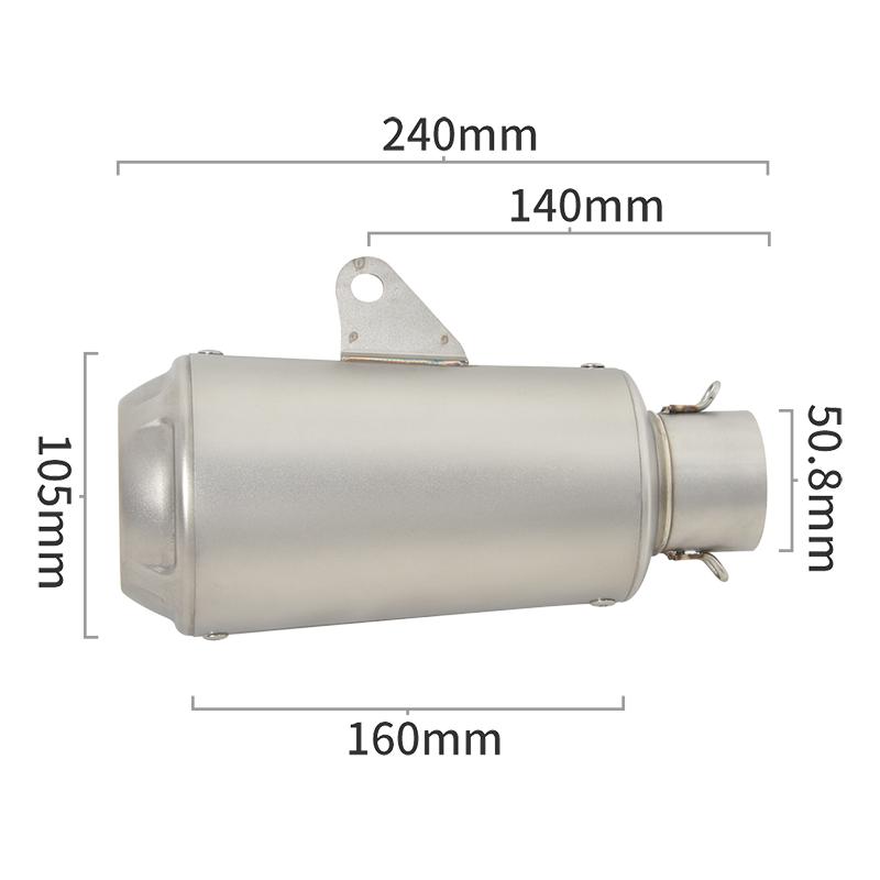 51mm Universal Motorcycle Exhaust Escape Modified E-Mark Muffler DB Killer For MT09 NVX155 PCX125 CBR300 SV650 MT07 CBR500