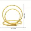 Creative Round Card Holders for Restaurant Table Numbers, Desktop Memo Clip In Golden, Message Clip In Golden