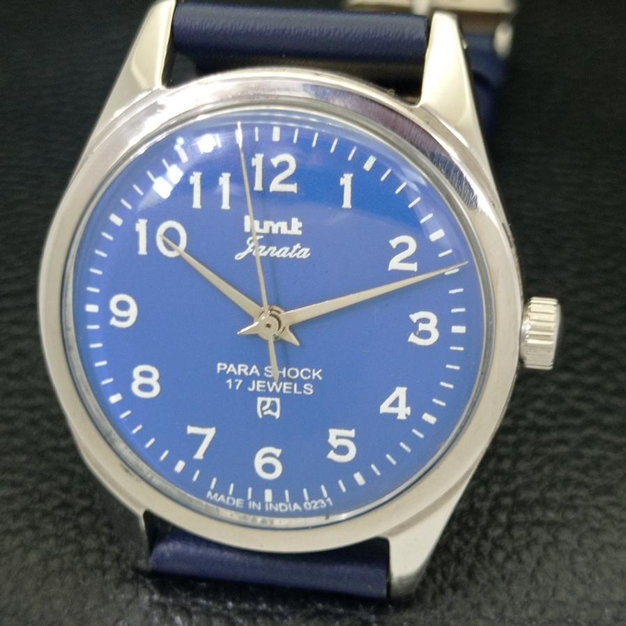 POUŽITÉ HMT JANATA AUTHENTIC INDICKÉ PÁNSKÉ RUČNĚ NATAHOVANÉ HODINKY MODRÝ CIFERNÍK a430060-2 R101-a430060