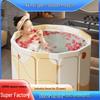 Collapsible Full-Body Bathtub for Adults and Children, Ideal for Bathing, Soaking, and Swimming.