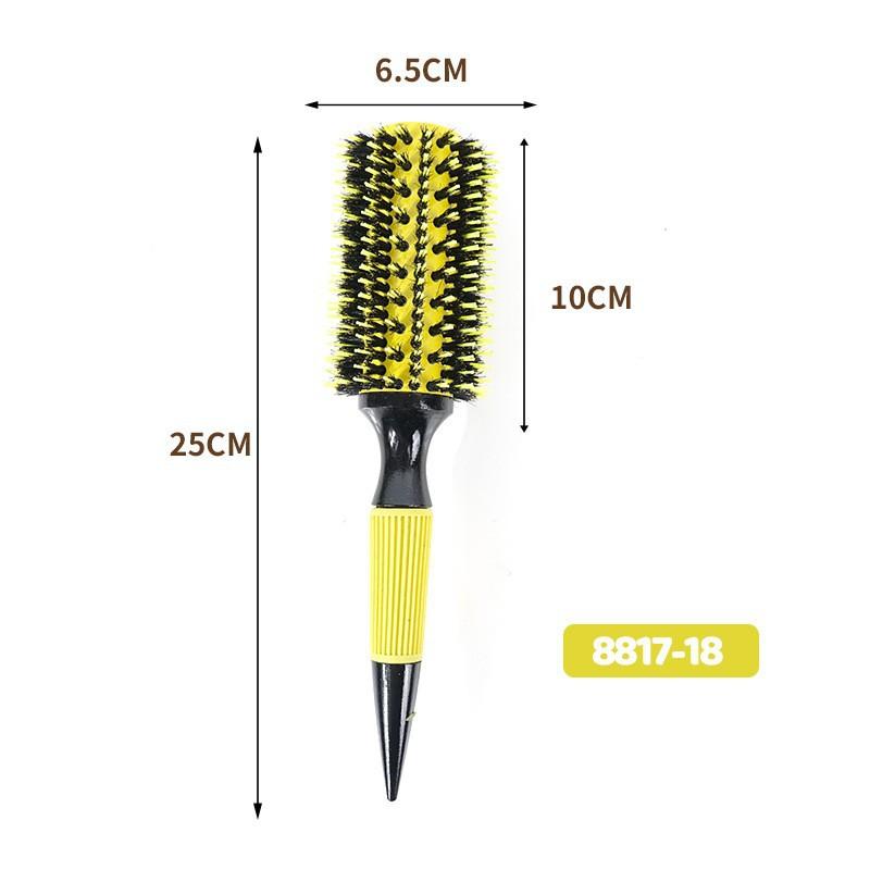 Professional Round Wooden Hair Brush Boar Bristle Mix Nylon Salon Women Hair Styling Tools Hair Curler