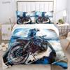 Racing enthusiast motorcycle Duvet Cover casal Comforter Beding set Soft Quilt Cover and Pillowcase for SingleDoubleQueenKing